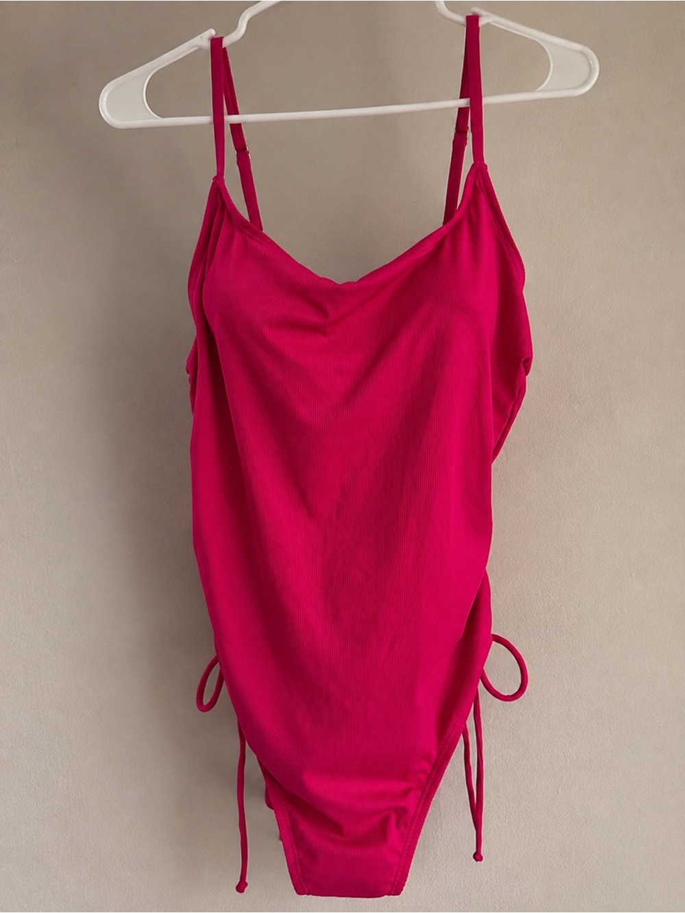Shade & Shore Pink Ruched One-Piece Swimsuit Size M (8–10) New With Tags